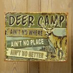 ブリキ看板 Deer Camp 30.5cm×40.5cm