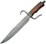 ダマスカス ボウイナイフ 木製ハンドル DM1106
