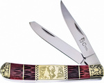 Frost Cutlery 折りたたみナイフ Trapper ウイスキー ボーン FCSW236WB