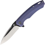 QSP Knife 折りたたみナイフ Woodpecker フレームロック 紫色 QS116C