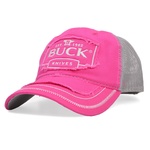 BUCK メッシュキャップ 89088 ロゴ入り ピンク グレー メッシュ レディース