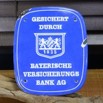 ホーロー看板 ドイツ製 バイエルン保険銀行 サインプレート