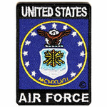 ミリタリーワッペン US AIR FORCE P1369 熱圧着式