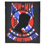 ミリタリーワッペン POW MIA 南軍旗 四角 熱圧着式