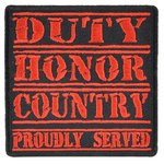 ミリタリーパッチ Duty Honor Country アイロンシート付