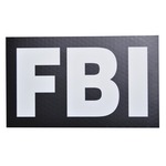 BritKitUSA ミリタリーパッチ FBI 連邦捜査局 ブラック&ホワイト IR反射材 ラージサイズ