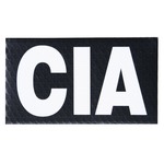 BritKitUSA ミリタリーパッチ CIA 諜報機関 ブラック&ホワイト IR反射材 ベルクロ