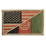 ミリタリーワッペン 国旗 アメリカ/アフガニスタン フレンドシップフラッグ ベルクロ