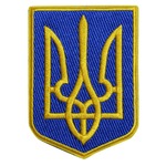 BRITKITUSA ミリタリーパッチ 刺繍 ウクライナ国章 ベルクロ式