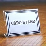 L型カードスタンド テーブルカード 2mm厚 45×60mm アクリル ディスプレイ 店舗用品