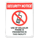 サインボード SECURITY NOTICE 携帯使用禁止