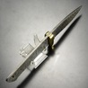 Knifemaking ナイフブレード Damascus Drop Pt 真鍮ガード付き ダマスカス鋼 BL129D