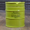 灰皿 ドラム缶 ARMY 陶器製 ライトグリーン