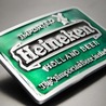 ベルトバックル Heineken ハイネケン 6.5×9.5 亜鉛合金製