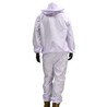 養蜂用 蜂防護服 上下セット フェイスガード付 ホワイト Lサイズ