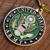 メダル型 キーリング アメリカ陸軍 エンブレム U.S. ARMY 紋章