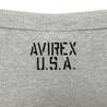 AVIREX 半袖Tシャツ 無地 デイリー ヘンリーネック Lサイズ グレー