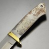 Knifemaking ナイフブレード 真鍮製ガード付き ステンレス製 セイバーグラインド BL-7709