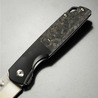 Kansept Knives 折りたたみナイフ WARRIOR タントー 直刃 チタンハンドル 収納ポーチ付き ブラック K1005T1