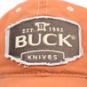 BUCK 帽子 89085 ロゴ入り オレンジ カーキ