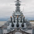 Big guns on the USS Alabama