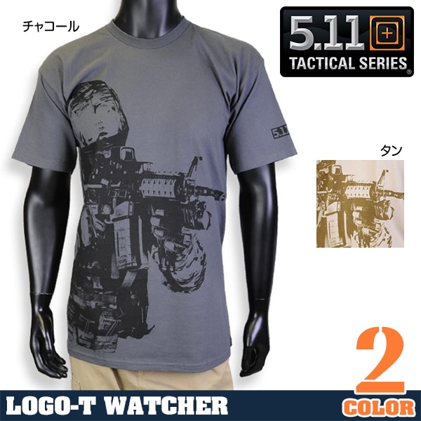 5.11タクティカル 半袖Tシャツ 銃を構える狙撃手