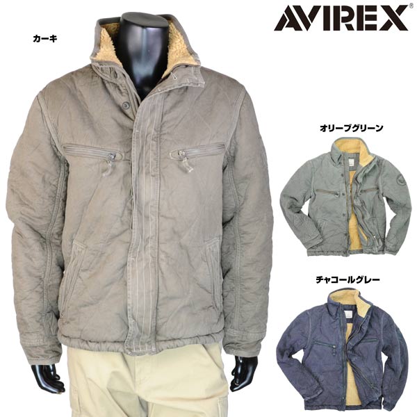 AVIREX キルティング・ミリタリージャケット