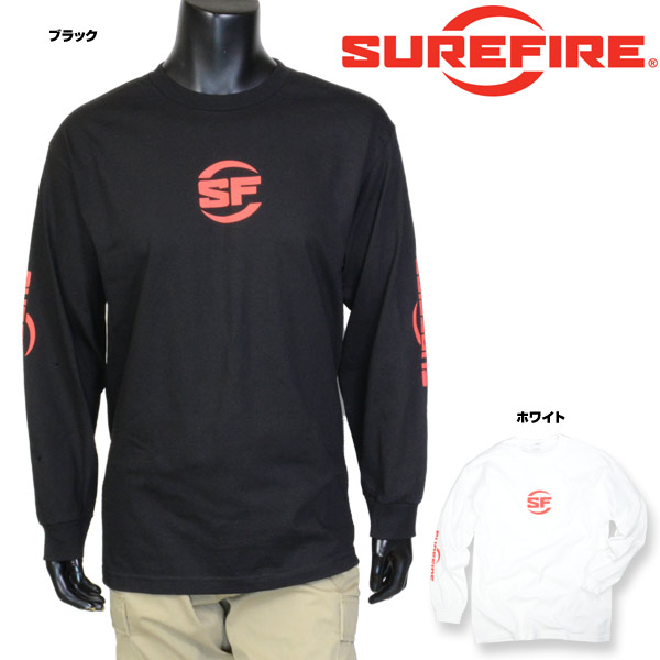 SUREFIRE Tシャツ 長袖 ロゴ入り