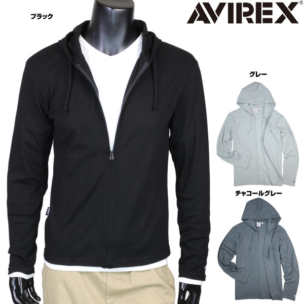 AVIREX ジップアップ・パーカー 無地 デイリー