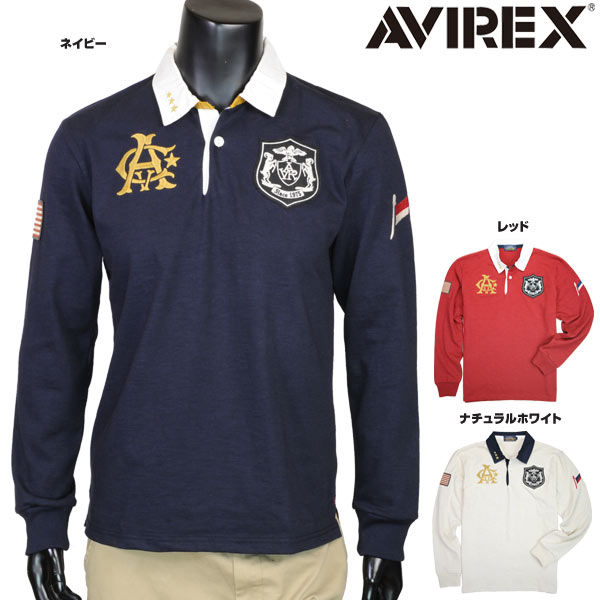 AVIREX ラガーシャツ 長袖 メンズ