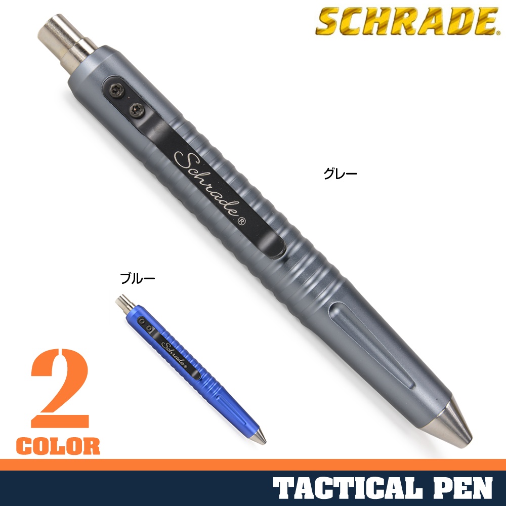 SCHRADE タクティカルペン 9 プッシュボタン アルミ