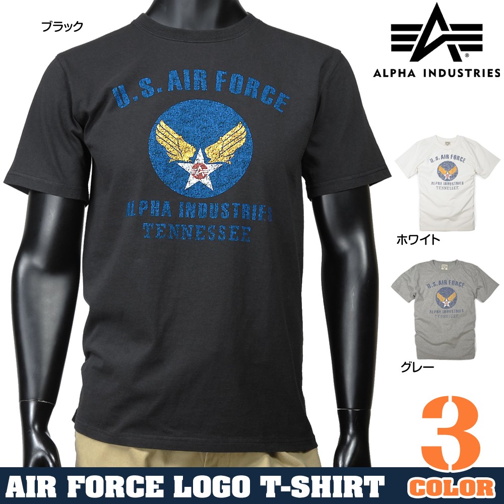 ALPHA 半袖Tシャツ ロゴ AIR FORCE TC1041