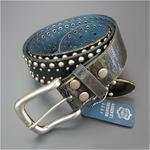 スタッズベルト 本革 ヴィンテージ風  ピュータースタッズ