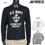 AVIREX Tシャツ 長袖 U.S.NAVY