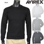 AVIREX Tシャツ 長袖 クルーネック 無地 デイリー