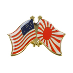 自衛隊グッズ ピンバッジ アメリカ国旗 自衛艦旗 クロスピンズ