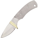 Knifemaking ナイフブレード 真鍮製ガード付き ドロップポイント 小サイズ BL087