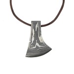 MARBLES ペンダント 斧頭型 ダマスカス鋼 収納ケース付き