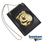 ボストンレザー ID&バッジホルダー 450-9001 丸型 ネックチェーン付