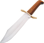 ボウイナイフ 直刃 ウッドハンドル 革製シース付き フルタング 202858-CS