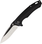 QSP Knife 折りたたみナイフ Woodpecker フレームロック ブラック QS116D