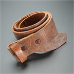 レザーベルト フルグレイン ヴィンテージ風 タンマーブル