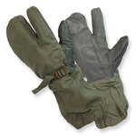 ドイツ軍放出品 防寒ミトン 手袋 インナーミトン付き 3本指 OD