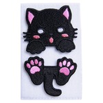 にとろん ミリタリーパッチ はさみねこ 蓄光パッチ ベルクロ