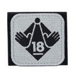 IXA EMB ミリタリーパッチ 18禁マーク ベルクロ IE-SP32