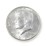 ケネディ 50セント銀貨 1964年