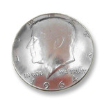 コインコンチョ 銀貨 ケネディ 50セント1964年 RA