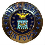 ピンバッジ U.S.AIR FORCE ラウンド型