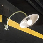 工業系ブラケットライト C字型 レトロ照明器具 白色セード