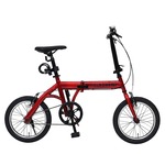 【直送 代引き不可】MIMUGO 折り畳み自転車 FIELD CHAMP 16インチ ロック付 レッド MG-FCP16RD-OP